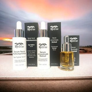 Pack 3 serum multivitaminico y serum concentrado retinol y antiedad